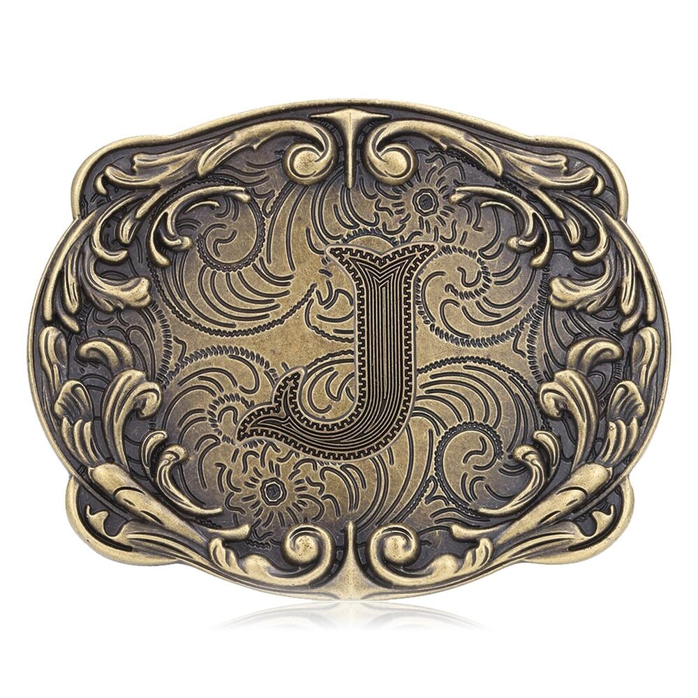 3046 Western Belt Buckles ABCDJMR-Z Initial Belt Buckle Cowboy Custom Belt